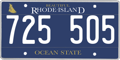 RI license plate 725505
