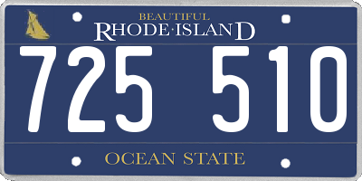 RI license plate 725510