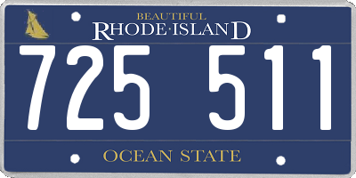 RI license plate 725511