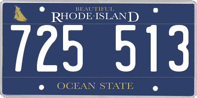 RI license plate 725513