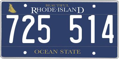 RI license plate 725514