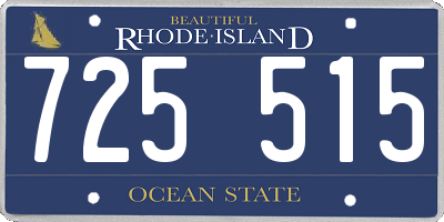 RI license plate 725515