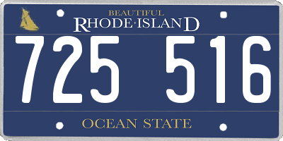 RI license plate 725516