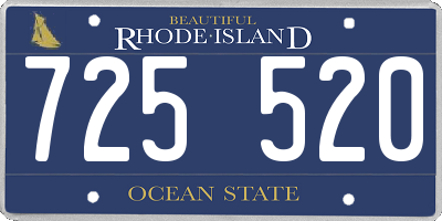 RI license plate 725520