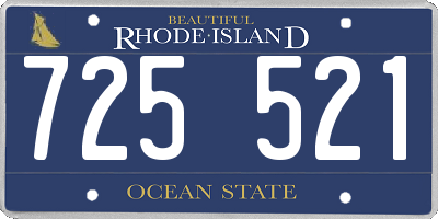 RI license plate 725521