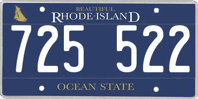RI license plate 725522