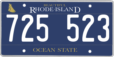 RI license plate 725523