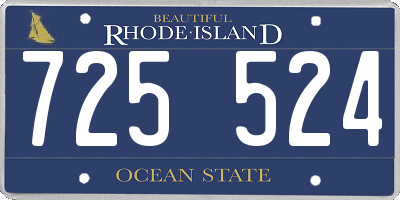 RI license plate 725524