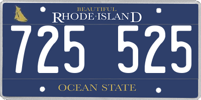 RI license plate 725525
