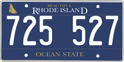 RI license plate 725527