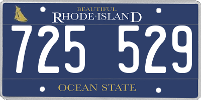 RI license plate 725529