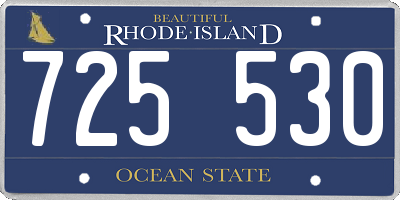 RI license plate 725530