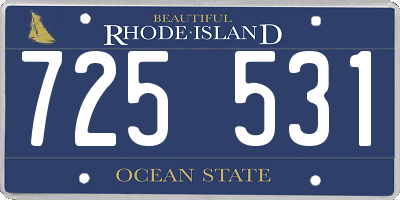 RI license plate 725531