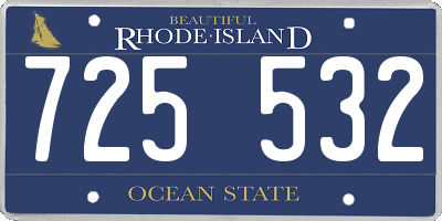 RI license plate 725532