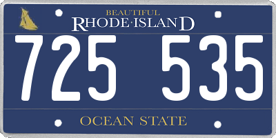 RI license plate 725535