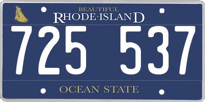 RI license plate 725537