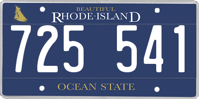 RI license plate 725541