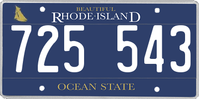 RI license plate 725543