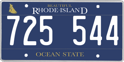 RI license plate 725544