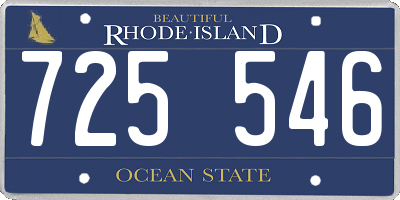 RI license plate 725546