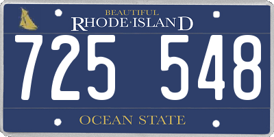 RI license plate 725548