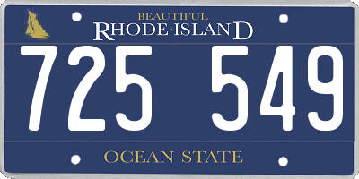 RI license plate 725549