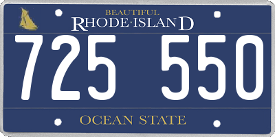 RI license plate 725550