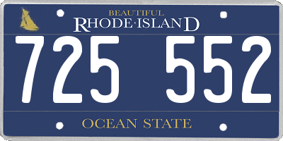 RI license plate 725552
