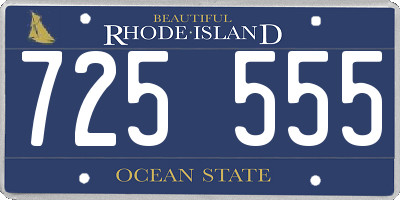 RI license plate 725555