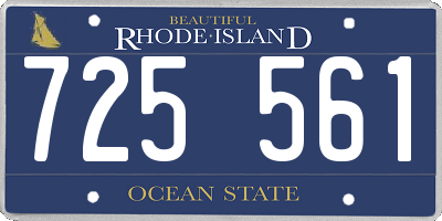 RI license plate 725561