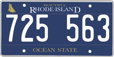 RI license plate 725563