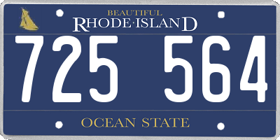 RI license plate 725564
