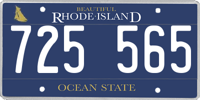 RI license plate 725565