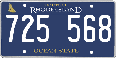 RI license plate 725568