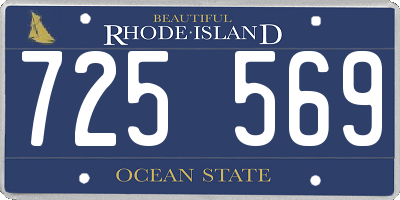 RI license plate 725569