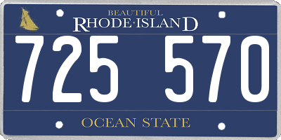 RI license plate 725570