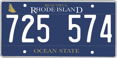 RI license plate 725574