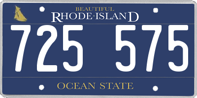 RI license plate 725575