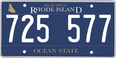 RI license plate 725577