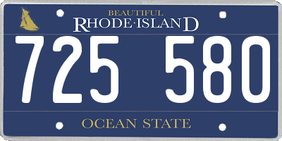 RI license plate 725580