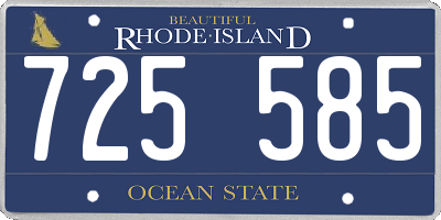 RI license plate 725585