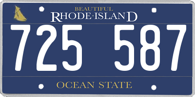 RI license plate 725587