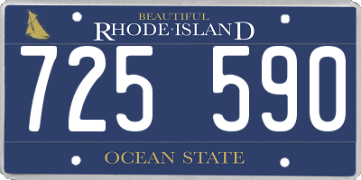 RI license plate 725590