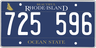 RI license plate 725596