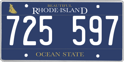 RI license plate 725597