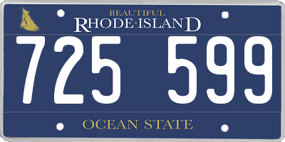 RI license plate 725599