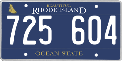 RI license plate 725604