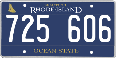 RI license plate 725606