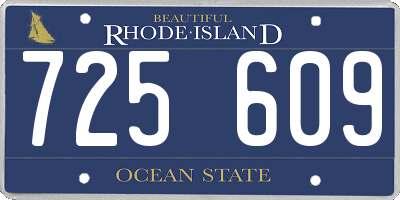 RI license plate 725609