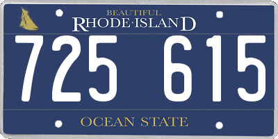 RI license plate 725615